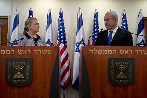 希拉蕊與以總理會談 全力斡旋加薩停戰