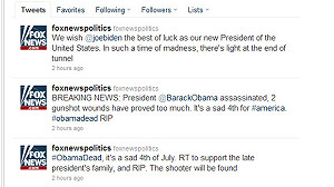 福斯新聞遭駭  發佈歐巴馬身亡假消息