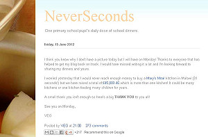 記錄學校午餐貧乏  英女童BLOG被迫關閉