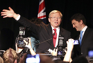 澳洲前總理陸克文  宣布退出政壇