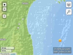 日福島6.0強震  核電廠均無異狀