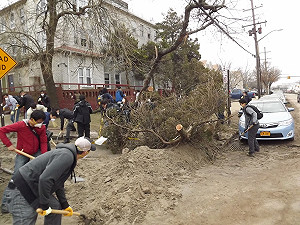 紐約年輕華人深入災區  協助災後重建