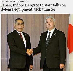 日本、印尼展開武器裝備技術轉移談判
