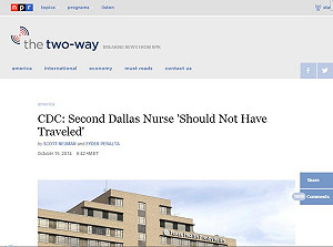 護士再中鏢！美新增第3起伊波拉病例