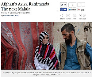 捍衛難童受教權 阿富汗少女獲提名兒童和平獎
