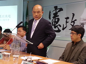 蘇：馬英九答綠卡疑慮  就像擠牙膏一樣