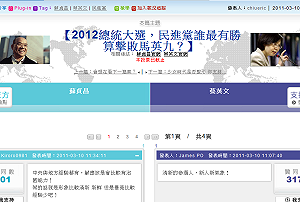 蕃薯藤網友對決  電火球超越小英14%