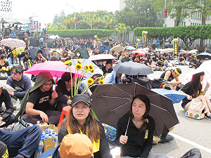 活動尚未開始 上千太陽花學生已集結凱道