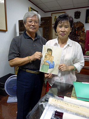 獄中練一手好書畫  劉辰旦思妻畫哺乳