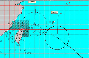 昌鴻增強  陸警最快晚間8點半發布