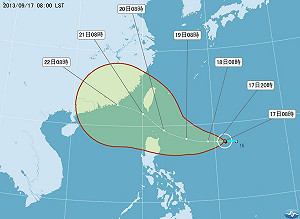 輕颱天兔形成  中南部恐難賞月