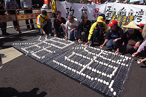 凱道排「混蛋」  勞團週日蛋洗總統府