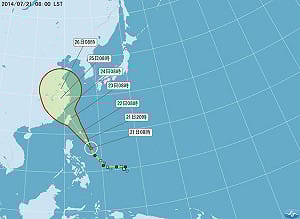 海警發佈  宜花、台中以北明晚嚴防豪雨