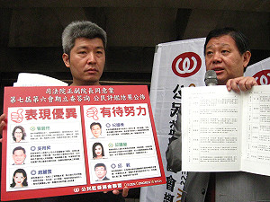 司法院長審查  管碧玲吳育昇趙麗雲被評優