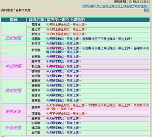 午間最新：花蓮宜蘭下午停班課