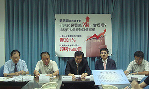 私人健保傳漲聲 藍委：政府應凍漲