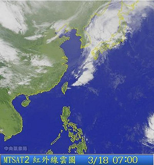 鋒面影響  中部以北東北部局部短暫陣雨