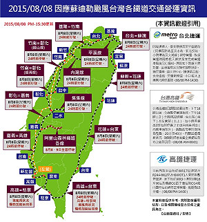 台鐵西部幹線等8日全停駛 高鐵延至19時復駛