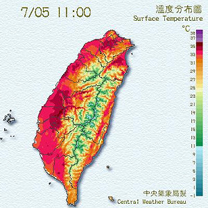 週末還是很熱！  台北高溫上探36度