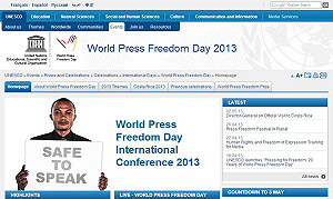 世界新聞自由日  UN籲保護記者安全