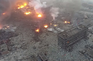 生化部隊進駐天津爆炸地  水溝驗出氰化鈉