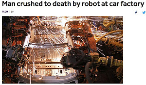 福斯工廠機器人「殺人」 專家：一罕見事故