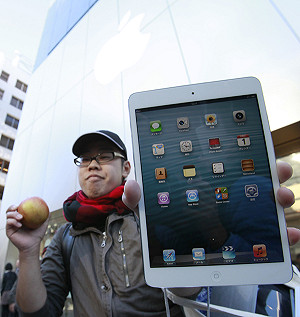 iPad mini開賣買氣弱 排隊人潮冷清