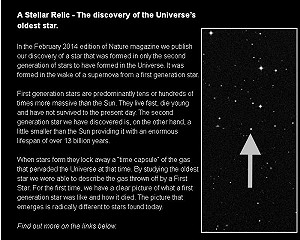 澳洲天文學家  發現最古老恆星