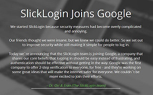 google收購聲音密碼公司SlickLogin