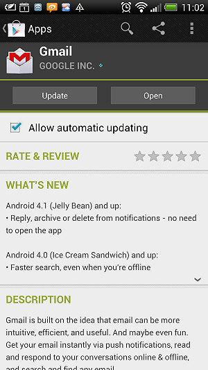 Gmail App更新  增通知欄直接回覆功能