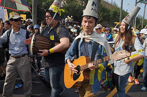 學生反核 北藝大聲勢最壯盛