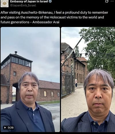 怎麼不去南京謝罪? 日駐以大使訪奧斯維辛發感言 中國網民集體炸鍋了
