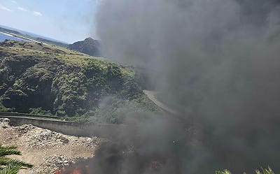 (影)國慶連假首日就出事！綠島垃圾俺埋場大火連燒10小時 畫面曝光