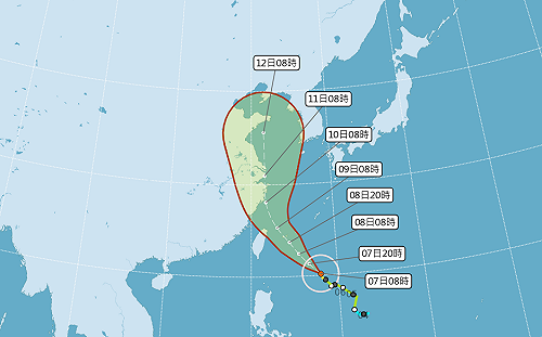 利奇馬增強為中颱！氣象局：預估下午發布海警