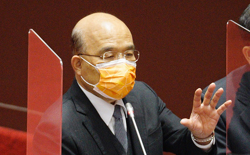 總統與蘇揆6日有接觸  行政院：院長自我健康監測 避免參加大型活動