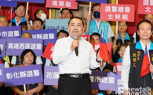 退警總會高喊凍蒜 侯友宜承諾一定檢討退休俸