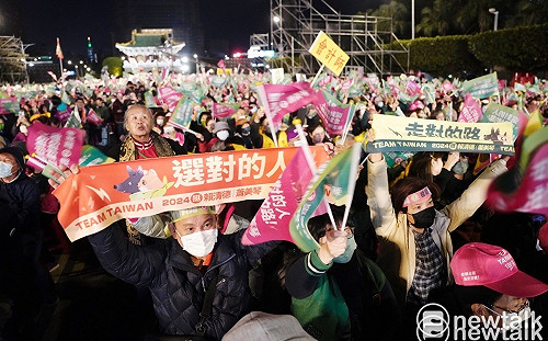 賴清德登凱道合體蔡英文、蕭美琴 開場前1小時就湧3萬人爆場