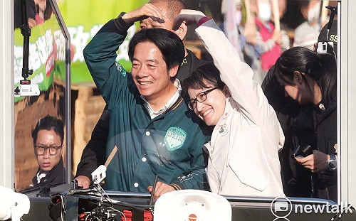 人山人海！賴清德、蕭美琴橫掃忠孝東路　號召台北人投票挺美德