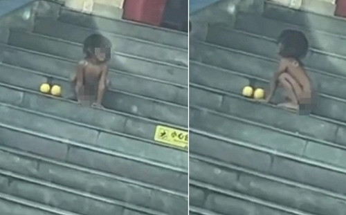 四川出現「野人小孩」? 全身黝黑一絲不掛像狗行動 公安稱沒毛病