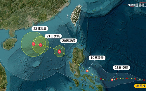 不登陸仍具威脅！準「風神」將成颱 5大暴雨熱區一次看