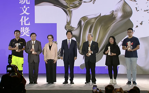 親頒總統文化獎 賴清德：攜手讓台灣成為創意無限的國家