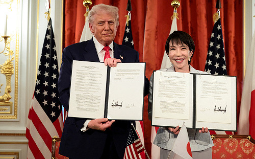 (影) 日美峰會簽5,500億美元「投資框架」 還組3國「稀土聯盟」