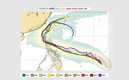鳳凰颱風AI最新路徑預報出爐！歐洲模式預報「這3天」雨量超驚人