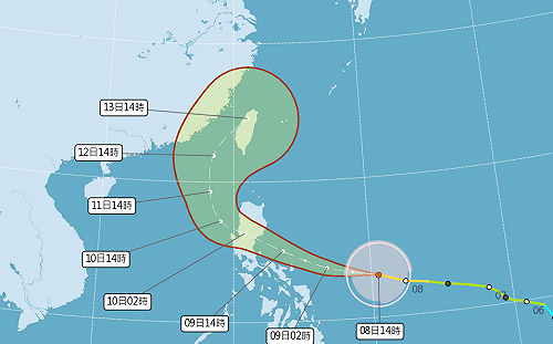 又要放颱風假？鳳凰明變強颱「恐北轉直撲」！氣象署：最快下週一發海警