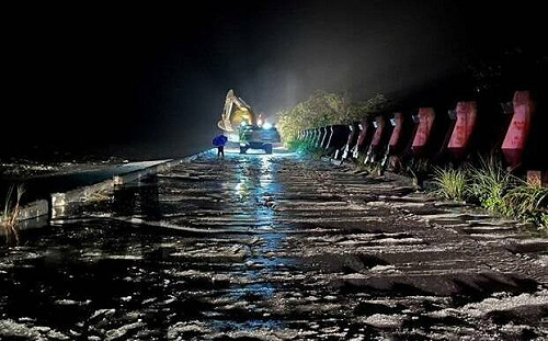 花蓮明利村大淹水「河床土砂淤積致溪水溢出」水利署緊急防堵溢淹