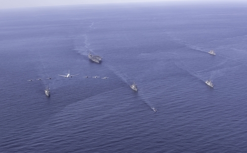 韓美海軍東海大規模聯合軍演 「華盛頓」攜「栗谷李珥」等11艦聲勢浩蕩