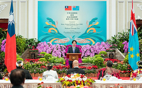 賴清德盼攜手促進和平 吐瓦魯總理：堅定支持台灣完整參與國際事務
