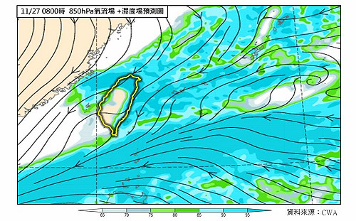 東北季風影響！今晚水氣增多轉濕冷 降雨熱區曝光