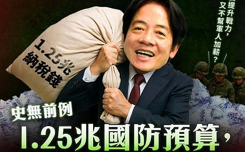 國民黨痛批賴清德1.25兆國防預算「先斬後奏」　舉債恐破5000億、嚴重債留子孫