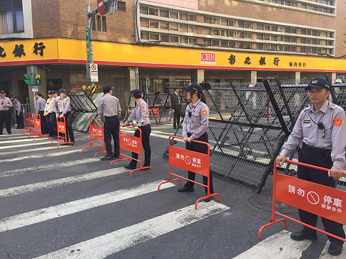 國慶遍地維安！管制區內處處見警察